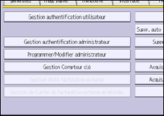 Illustration de l'écran du panneau de commande
