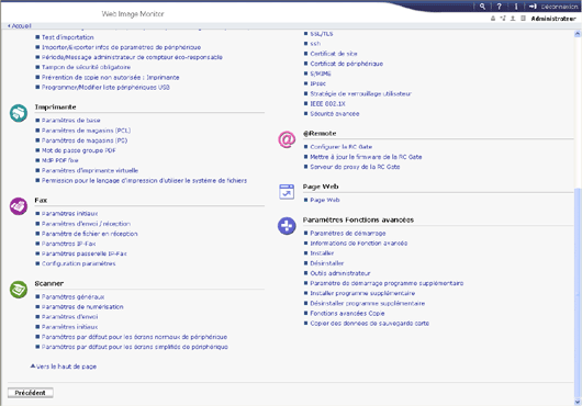 Illustration de la page du navigateur Web