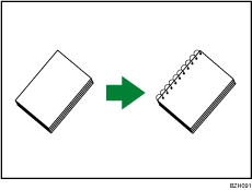 Illustration de la reliure des copies à l'aide d'une spirale de reliure