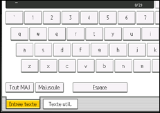 Illustration de l'écran du panneau de commande