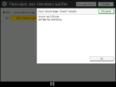 Illustration de l'écran du panneau de commande