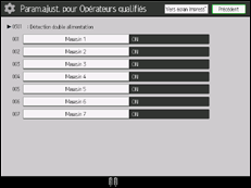 Illustration de l'écran du panneau de commande