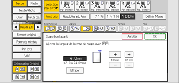 Illustration de l'écran du panneau de commande