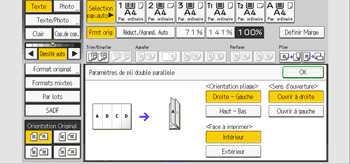 Illustration de l'écran du panneau de commande