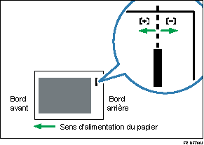 Illustration de Ajuster position d'agrafe dans sens alimentat°