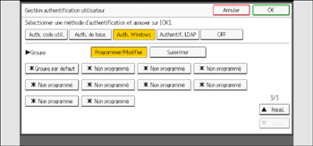 Illustration de l'écran du panneau de commande