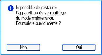 Illustration de l'écran du panneau de commande