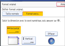 Illustration de l'écran du panneau de commande.