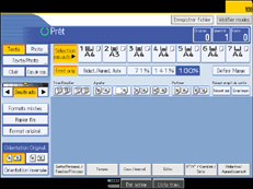 Illustration de l'écran du panneau de commande.