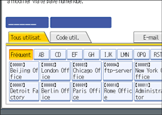 Illustration de l'écran LCD