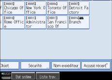 Illustration de l'écran du panneau de commande