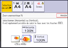 Illustration de l'écran du panneau de commande