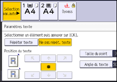 Illustration de l'écran du panneau de commande