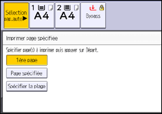 Illustration de l'écran du panneau de commande