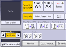 Illustration de l'écran du panneau de commande