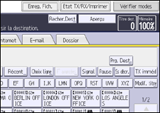 Illustration de l'écran du panneau de commande