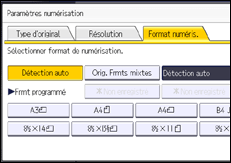Illustration de l'écran du panneau de commande