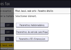 Illustration de l'écran du panneau de commande