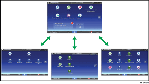 Illustration de personnalisation de l'écran [Accueil]