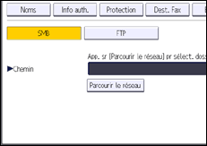 Illustration de l'écran du panneau de commande