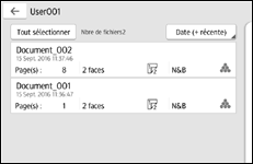 Illustration de l'écran du panneau de commande