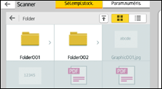 Illustration de l'écran du panneau de commande