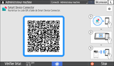 Illustration de l'écran du panneau de commande
