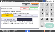 Illustration de l'écran du panneau de commande