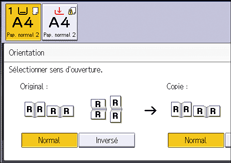 Illustration de l'écran du panneau de commande