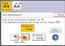Illustration de l'écran du panneau de commande