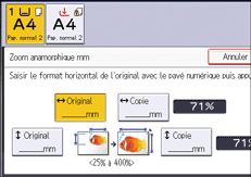 Illustration de l'écran du panneau de commande