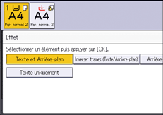 Illustration de l'écran du panneau de commande
