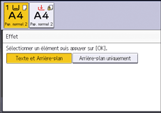 Illustration de l'écran du panneau de commande
