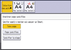 Illustration de l'écran du panneau de commande