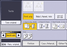 Illustration de l'écran du panneau de commande