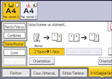 Illustration de l'écran du panneau de commande