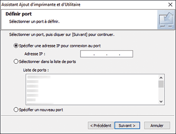 Illustration du programme d'installation du pilote