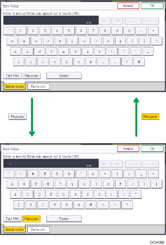 Illustration des touches