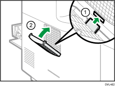 Illustration du capot du filtre