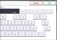 Illustration de l'écran du panneau de commande