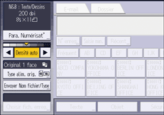 Illustration de l'écran du panneau de commande