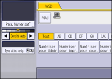 Illustration de l'écran du panneau de commande