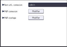 Illustration de l'écran du panneau de commande