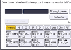 Illustration de l'écran du panneau de commande