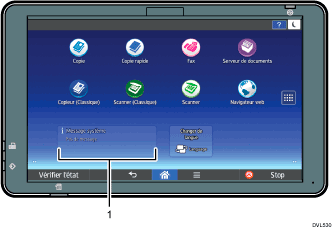 Illustration du panneau de commande avec numérotation