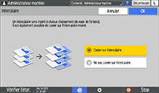 Illustration de l'écran du panneau de commande