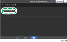 Illustration de l'écran du panneau de commande