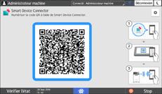 Illustration de l'écran du panneau de commande