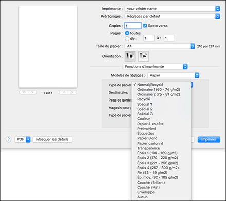Illustration de l'écran Pilote