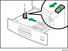 Illustration numérotée du magasin papier